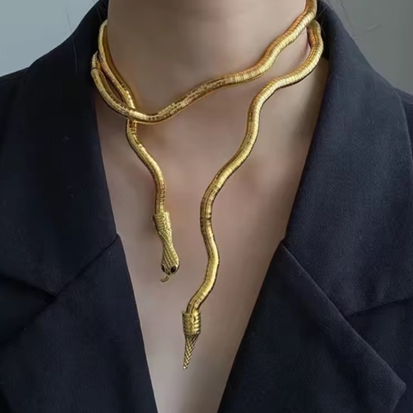 Serpenti Gold Magic Snake Cool Bendy Multilayer Necklace - Picture 1 of 12